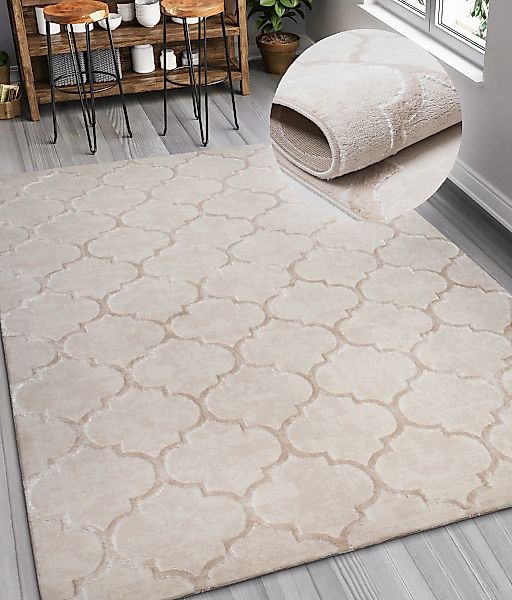 OTTO home Teppich "Badra Kurzflor" rechteckig 12 mm Höhe geometrisch, Hoch günstig online kaufen