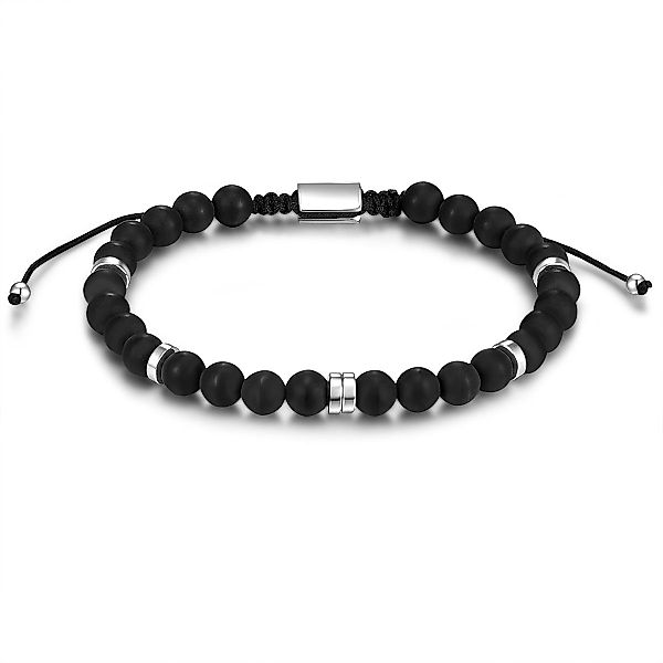 Männerglanz Armband schwarz, mit Achat günstig online kaufen
