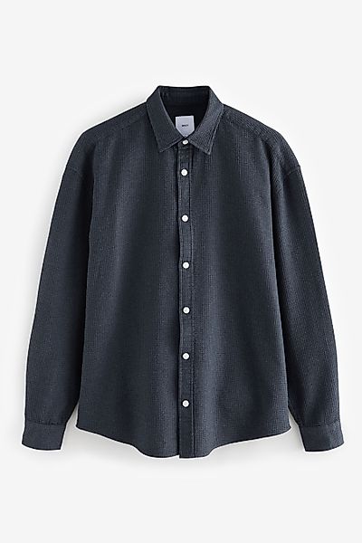 Next Langarmhemd Langarm-Hemdjacke mit Waffelstruktur, Baumwolle günstig online kaufen