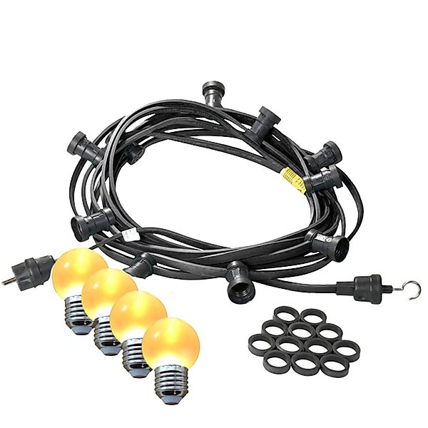 Satisfire Illu- Partylichterkette 40m Schwarz Terrasse Garten 60 Ultra-Warm günstig online kaufen