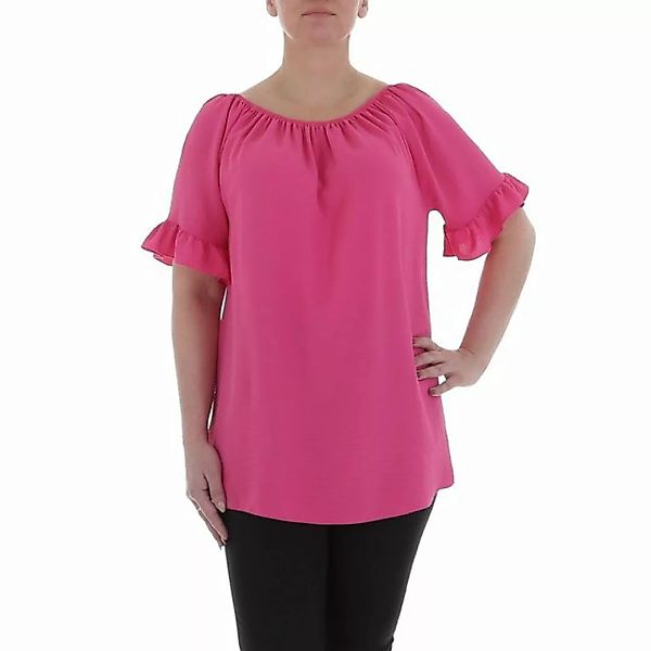 Ital-Design Kurzarmbluse Damen Elegant Bluse in Pink günstig online kaufen