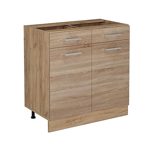 Vicco Unterschrank R-Line, Sonoma/Goldkraft Eiche, 80 cm ohne Arbeitsplatte günstig online kaufen