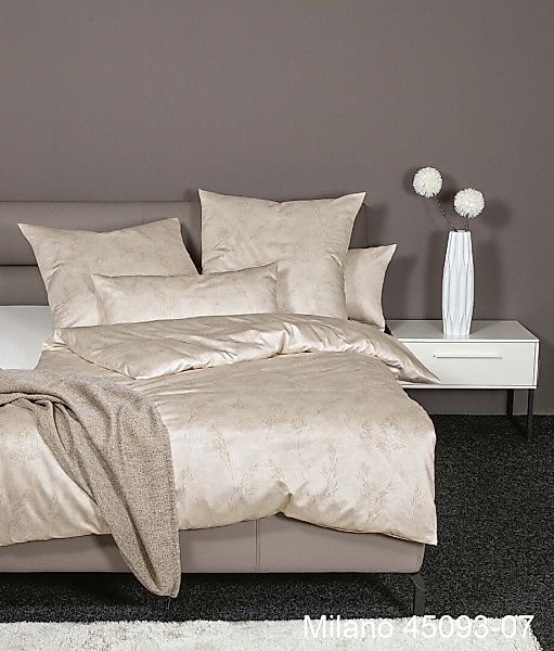 Janine Mako-Satin Bettwäsche MILANO 45093 naturell Größe:  40x80 cm günstig online kaufen