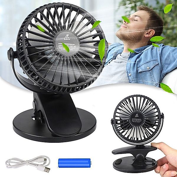 BlingBin Mini USB-Ventilator Clip Ventilator Tischventilator günstig online kaufen