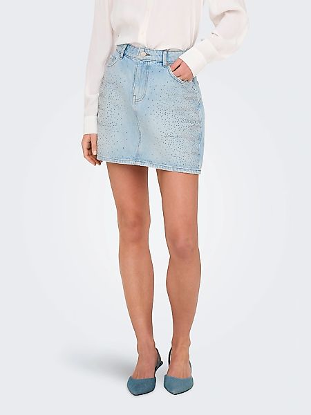 ONLY Jeansrock "ONLSTELLA RHINESTONE SHORT SKIRT DNM AZG", mit Strasssteine günstig online kaufen