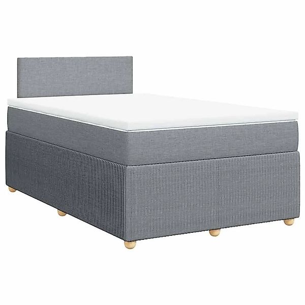 vidaXL Boxspringbett mit Matratze Hellgrau 120x190 cm Stoff 3289688 günstig online kaufen