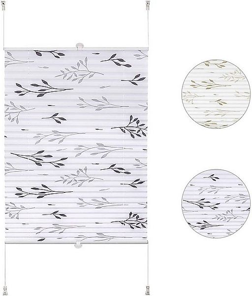 Woltu Plissee, Faltrollo Klemmfix ohne Bohren grau günstig online kaufen