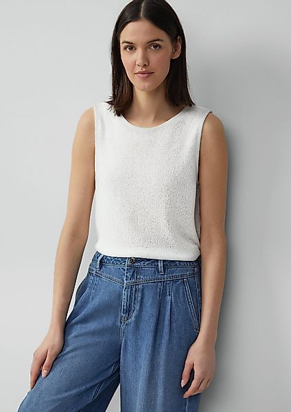 s.Oliver Shirttop Semitransparentes Stricktop mit Rundhalsausschnitt günstig online kaufen