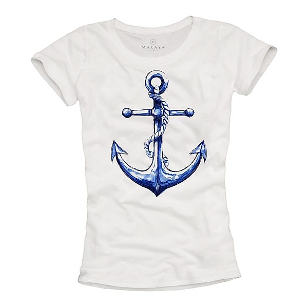 MAKAYA Print-Shirt für Damen mit Ankermotiv günstig online kaufen