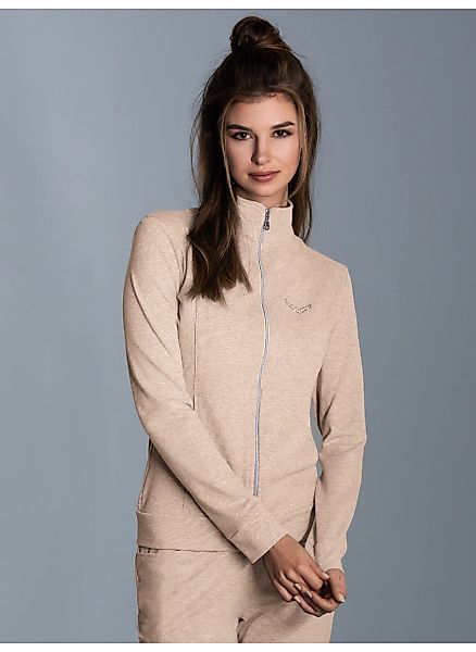 Trigema Sweatjacke "TRIGEMA Jacke veredelt mit Kristallsteinen" günstig online kaufen