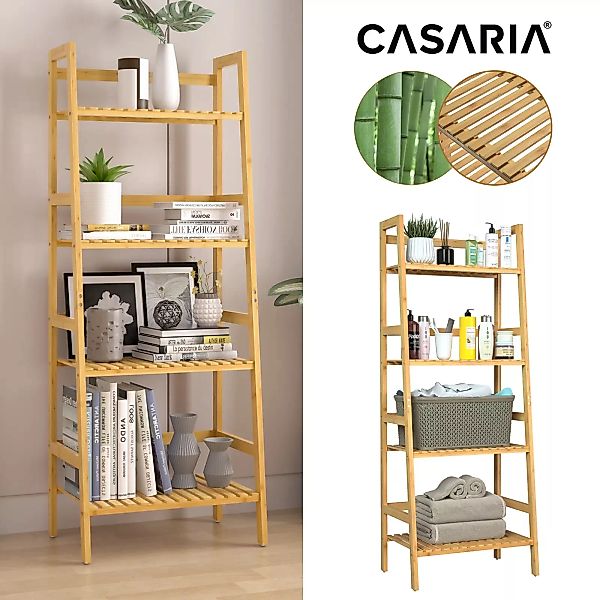 Casaria Standregal Bambus 123x48x32cm günstig online kaufen