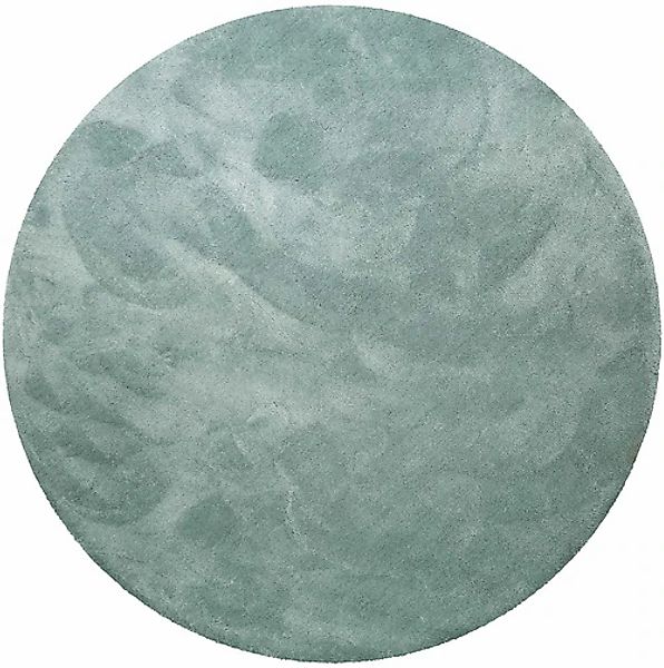 Homie Living Teppich »Pisa«, rund, 25 mm Höhe, Hochflor, Microfaser, uni, w günstig online kaufen
