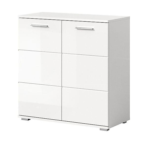 Inn.Furn Kommode Weiß Hochglanz 80 x 83 cm 2-türig Grazie günstig online kaufen