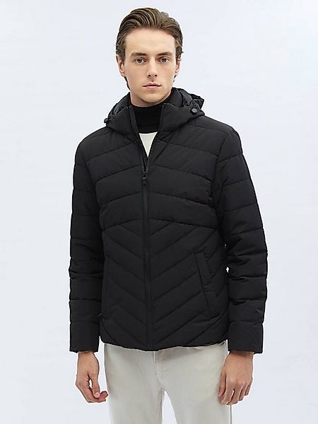 KİP Winterjacke Schwarze Gewebemantel günstig online kaufen