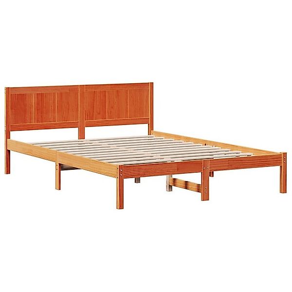 vidaXL Bett Gewachster Brauner Bettrahmen Gewachst Braun Massivholz Kiefer günstig online kaufen
