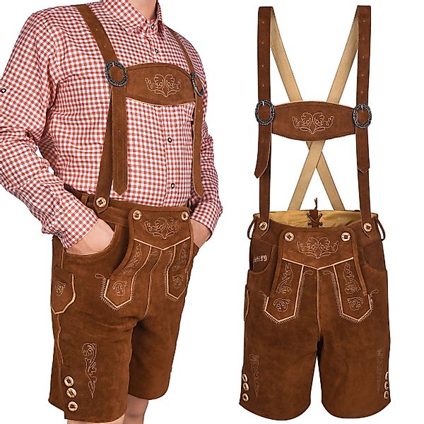 Trachtify Trachtenlederhose kurze Trachtenhose Herren Antik günstig online kaufen