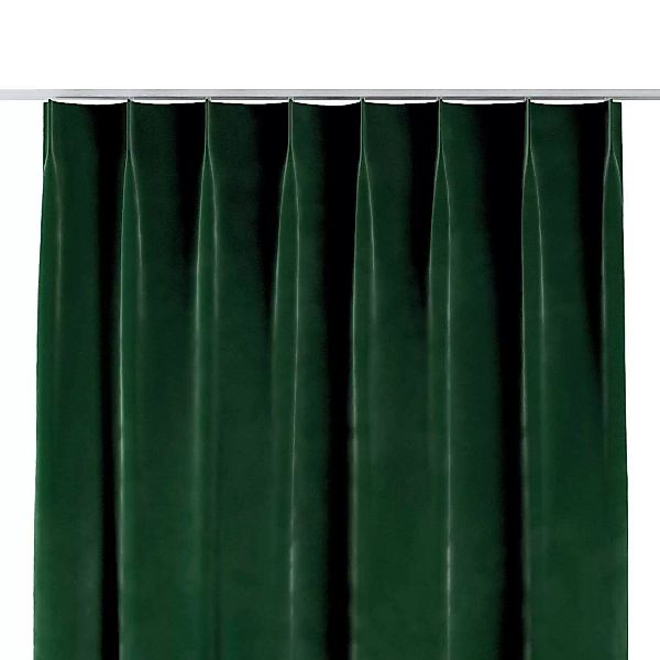 Vorhang mit flämischen 1-er Falten, grün, Velvet (704-13) günstig online kaufen