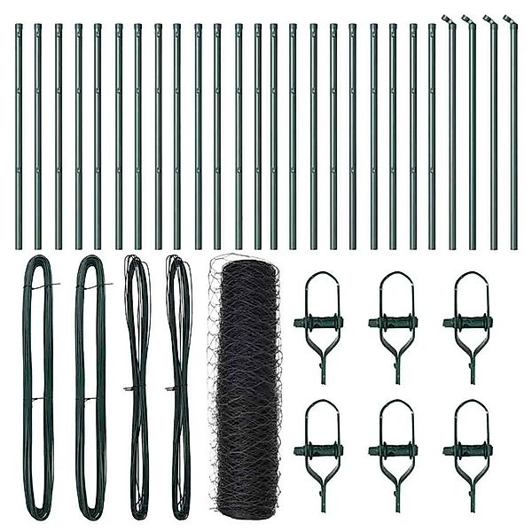 vidaXL Zaunpfosten Grau 50 x 0,4 m 50 mm Netz Stahl und PVC 3352836 günstig online kaufen