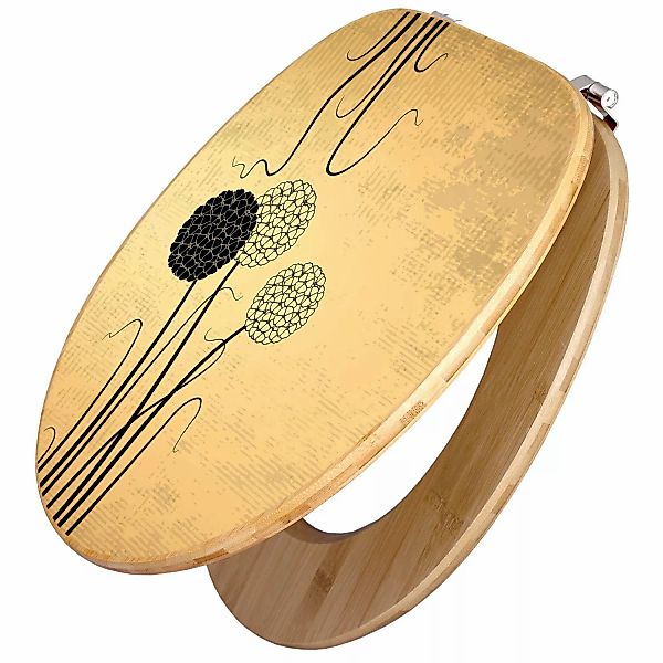 Banjado Design WC Sitz Bambus Toilettendeckel Toilettensitz Bambus Holz Klo günstig online kaufen