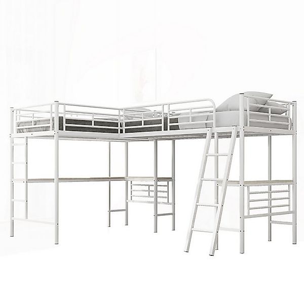Flieks Hochbett Kinderbett Metallbett 90x200cm mit 2 Liegefläche und Schrei günstig online kaufen