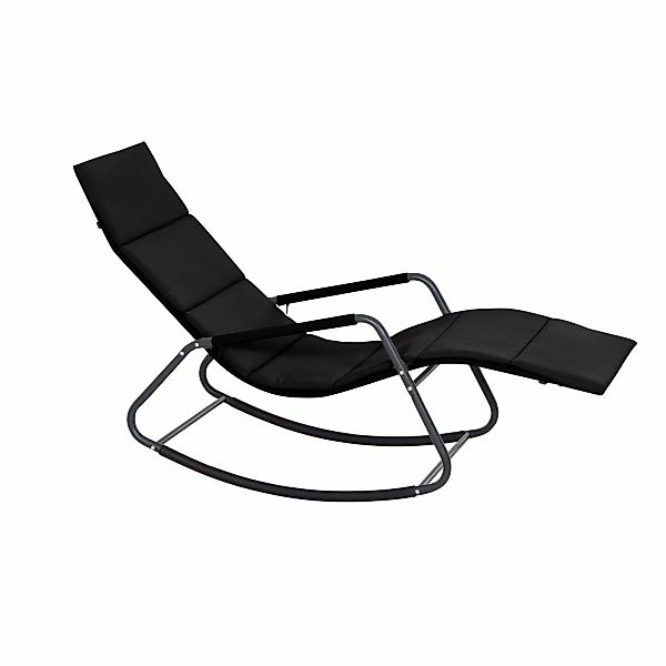 Siena Garden Schaukelliege Aliano 143 cm x 57 cm x 84 cm Schwarz günstig online kaufen
