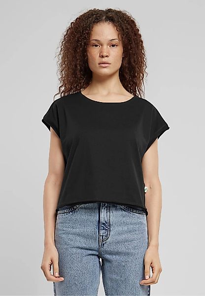 URBAN CLASSICS T-Shirt "Urban Classics Damen Ladies Organic Open Edge Tee" günstig online kaufen