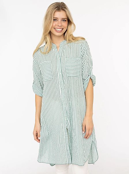 Zwillingsherz Longbluse ""Kida"" One Size, Streifen, Knopfleiste, Brusttasc günstig online kaufen