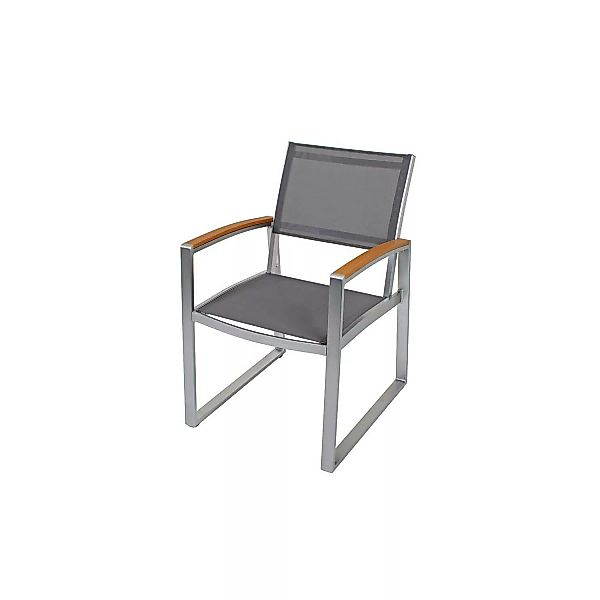 Stühle mit Armlehnen 2er Set GARDA-120 in grauem Holzimitat, B/H/T: ca. 56/ günstig online kaufen