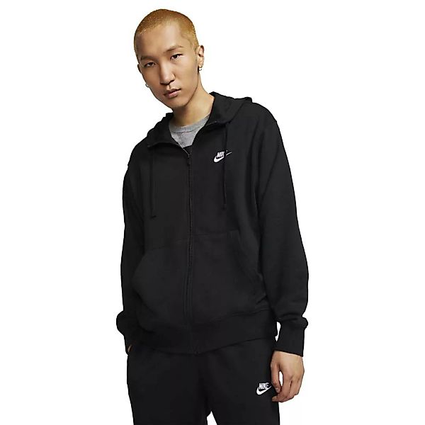 Nike Sportswear Club Sweatshirt Mit Reißverschluss 2XL Black / Black / Whit günstig online kaufen