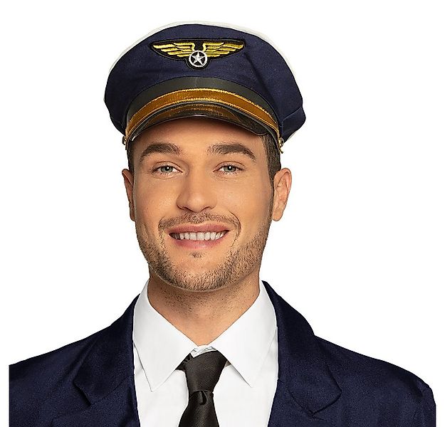 Boland Kostüm Pilotenmütze Roger verstellbare Flugkapitän Mütze für Karneva günstig online kaufen