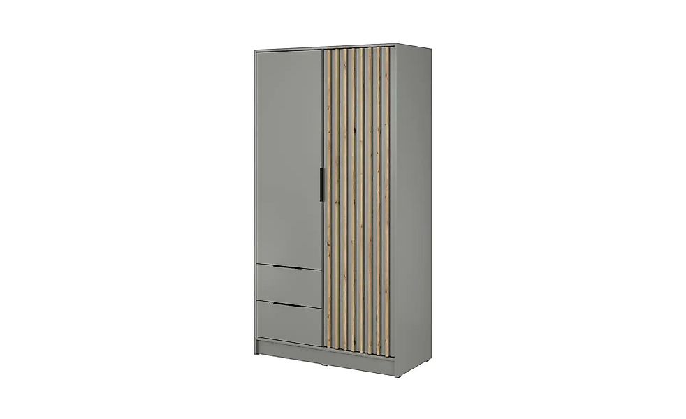 Drehtürenschrank  Nelly ¦ grau ¦ Maße (cm): B: 105 H: 200 Schränke > Kleide günstig online kaufen
