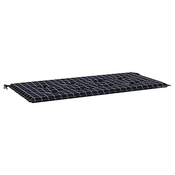 vidaXL Sitzauflage Gartenbank-Auflage Schwarz Karomuster 120x50x4 günstig online kaufen