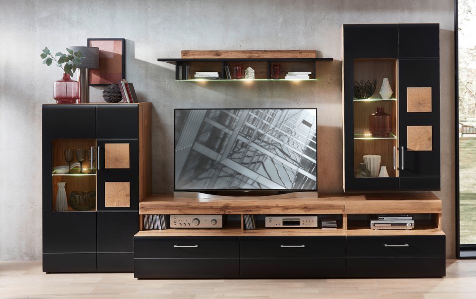 Innostyle Wohnwand "Sonate" Komplett-Set, 5 Stk. tlg. inkl. LED-Beleuchtung günstig online kaufen