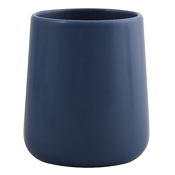 MSV Zahnputzbecher Maonie Keramik Ø 8,5 cm x 10 cm Dunkelblau günstig online kaufen