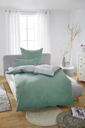 Biberna Wendebettwäsche "Hermal" 2 Stk. tlg. Flanell in Melangeoptik, Winte günstig online kaufen