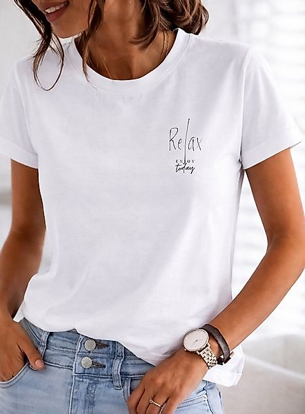 RMK T-Shirt Damen Shirt Rundhals Basic "Relax" aus Baumwolle günstig online kaufen