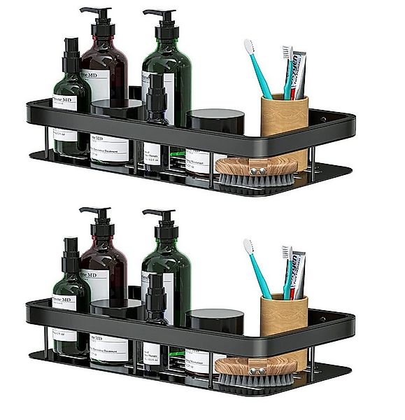 BYSURE Duschablage, 2-tlg., Duschablage Ohne Bohren, Regal Duschkorb günstig online kaufen