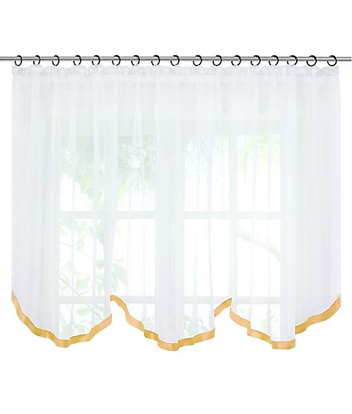 Joyswahl Scheibengardine Bogenstore (1 St), Kräuselband, transparent, Voile günstig online kaufen