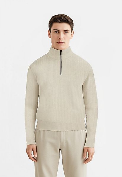 BOSS ORANGE Strickpullover Kwinter Troyer-Kragen, Rippstrick, relaxed fit günstig online kaufen