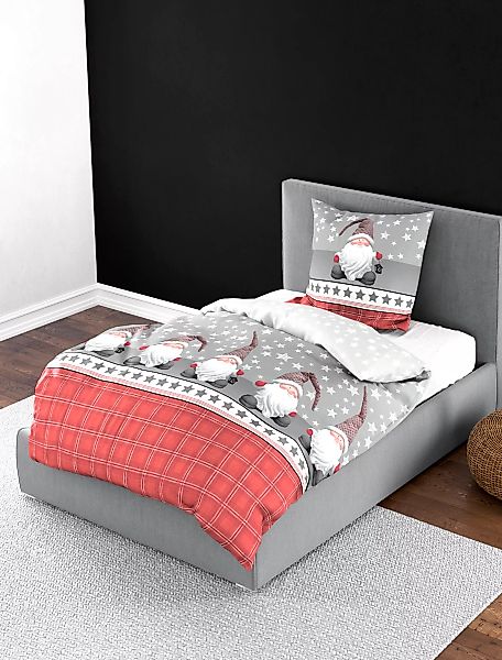 BIERBAUM Bettwäsche »Wichtel in Gr. 135x200 oder 155x220 cm, ideal für Weih günstig online kaufen