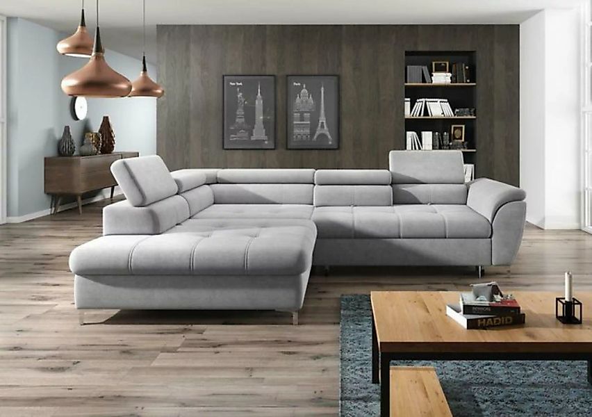 JVmoebel Ecksofa, Ecksofa L-Form Sofa Design Polster Modern Textil Bettkast günstig online kaufen