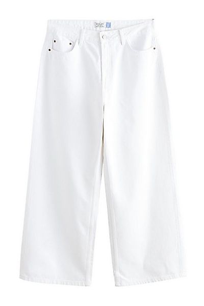 Next Weite Jeans Sanduhr-Jeans mit weitem Bein aus 100 % Baumwolle (1-tlg) günstig online kaufen