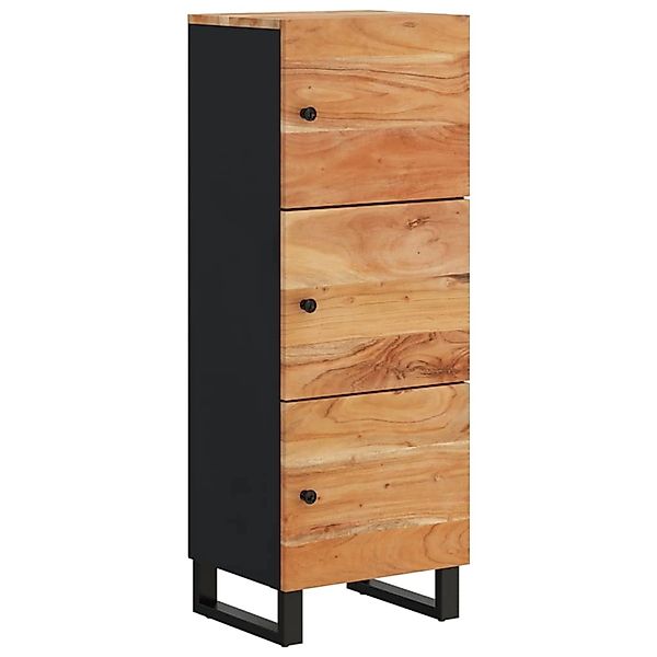 vidaXL Highboard mit 3 Türen 40x33x110 cm Massivholz Akazie & Eisen 352930 günstig online kaufen