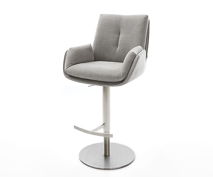 Barstuhl Clea-Flex Strukturstoff Soft Grau Drehfuß höhenverstellbar Edelsta günstig online kaufen