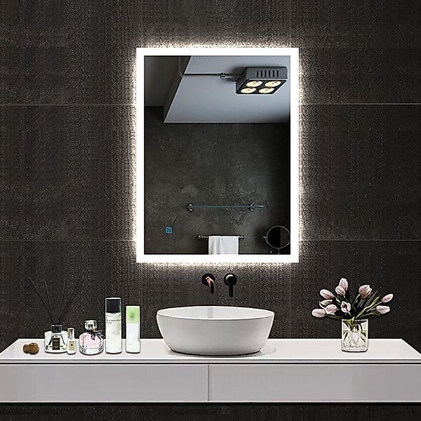 duschspa Badspiegel Badspiegel mit Beleuchtung 80x60 günstig online kaufen