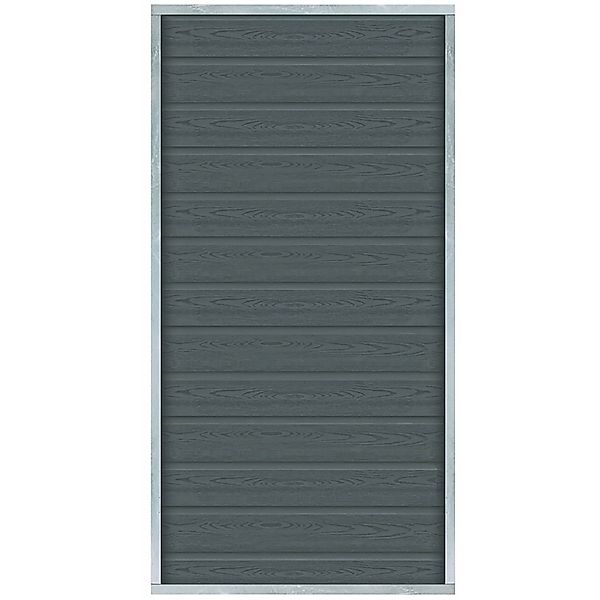 Sichtschutzzaun Artura WPC Schiefergrau 90 cm x 175 cm günstig online kaufen