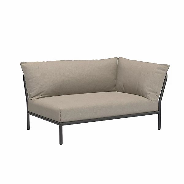 LEVEL2 Outdoor Sofa Lounge-Modul 2 Asche Dunkelgrau Rechts günstig online kaufen