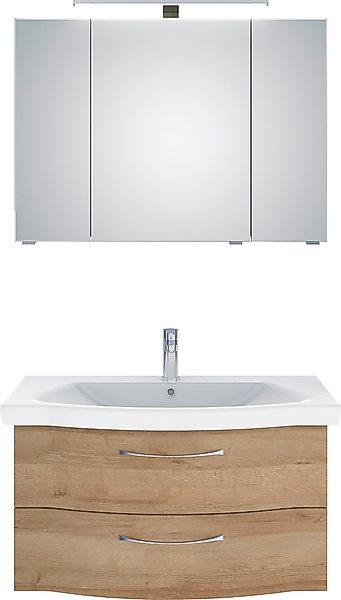 Saphir Badmöbel-Set »6005 Sprint 2-teilig, Keramik-Waschtisch mit LED-Spieg günstig online kaufen