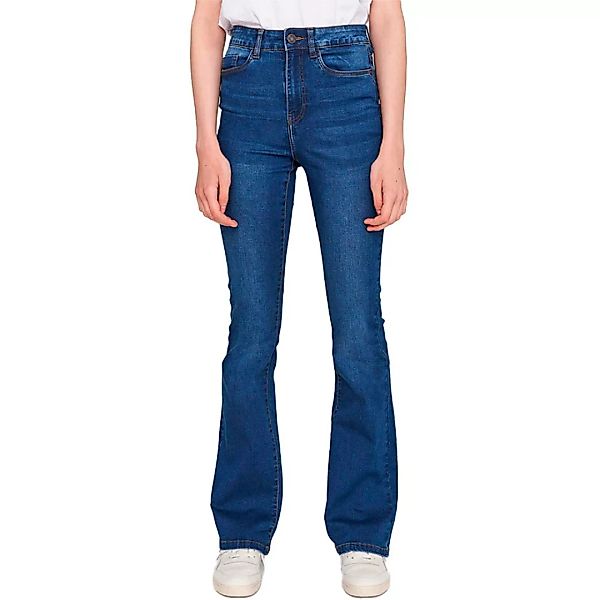 Noisy May Damen Jeans NMSALLIE HW FLARE VI021MB - Flare Fit - Blau - Medium günstig online kaufen