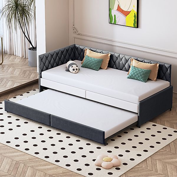 PXloue Schlafsofa Polsterbett Jugendbett, Multifunktionales L-förmiges günstig online kaufen